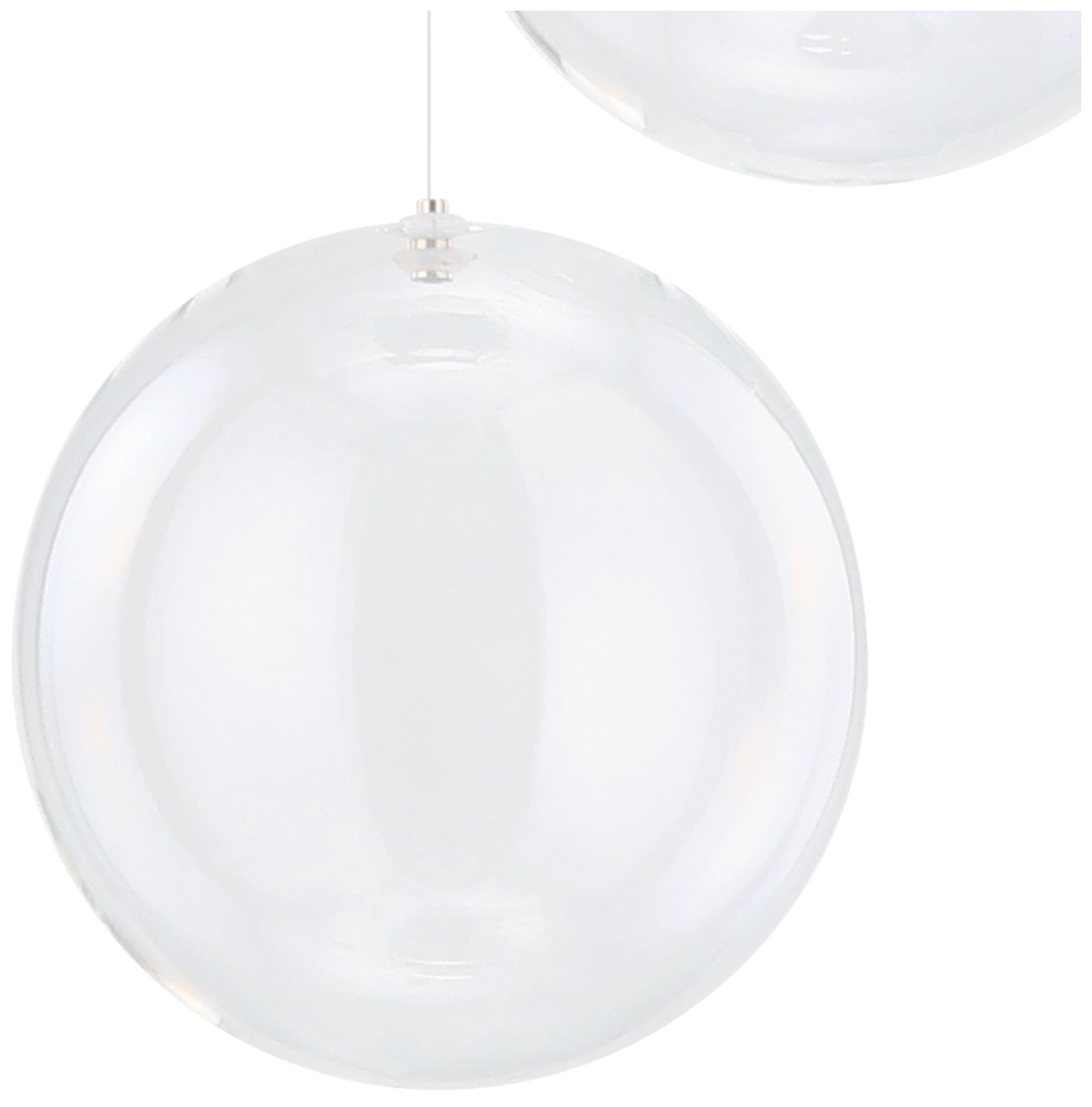 Image 3 Eglo Espardello 23" 6 Light Black LED Pendant Light w/ Clear Glass Shades more views