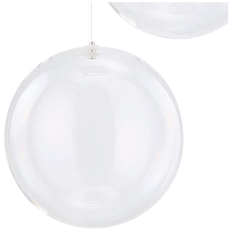Image 3 Eglo Espardello 23" 6 Light Black LED Pendant Light w/ Clear Glass Shades more views