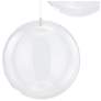 3_Eglo Espardello 23" 6 Light Black LED Pendant Light w/ Clear Glass Shades more views