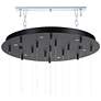 4_Eglo Espardello 23" 6 Light Black LED Pendant Light w/ Clear Glass Shades more views