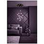 5_Eglo Espardello 23" 6 Light Black LED Pendant Light w/ Clear Glass Shades more views