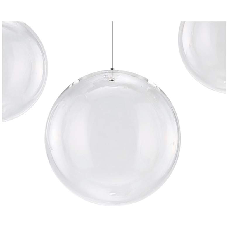 Image 4 Eglo Espardello 46" 8 Light Black LED Pendant with Clear Glass Shades more views