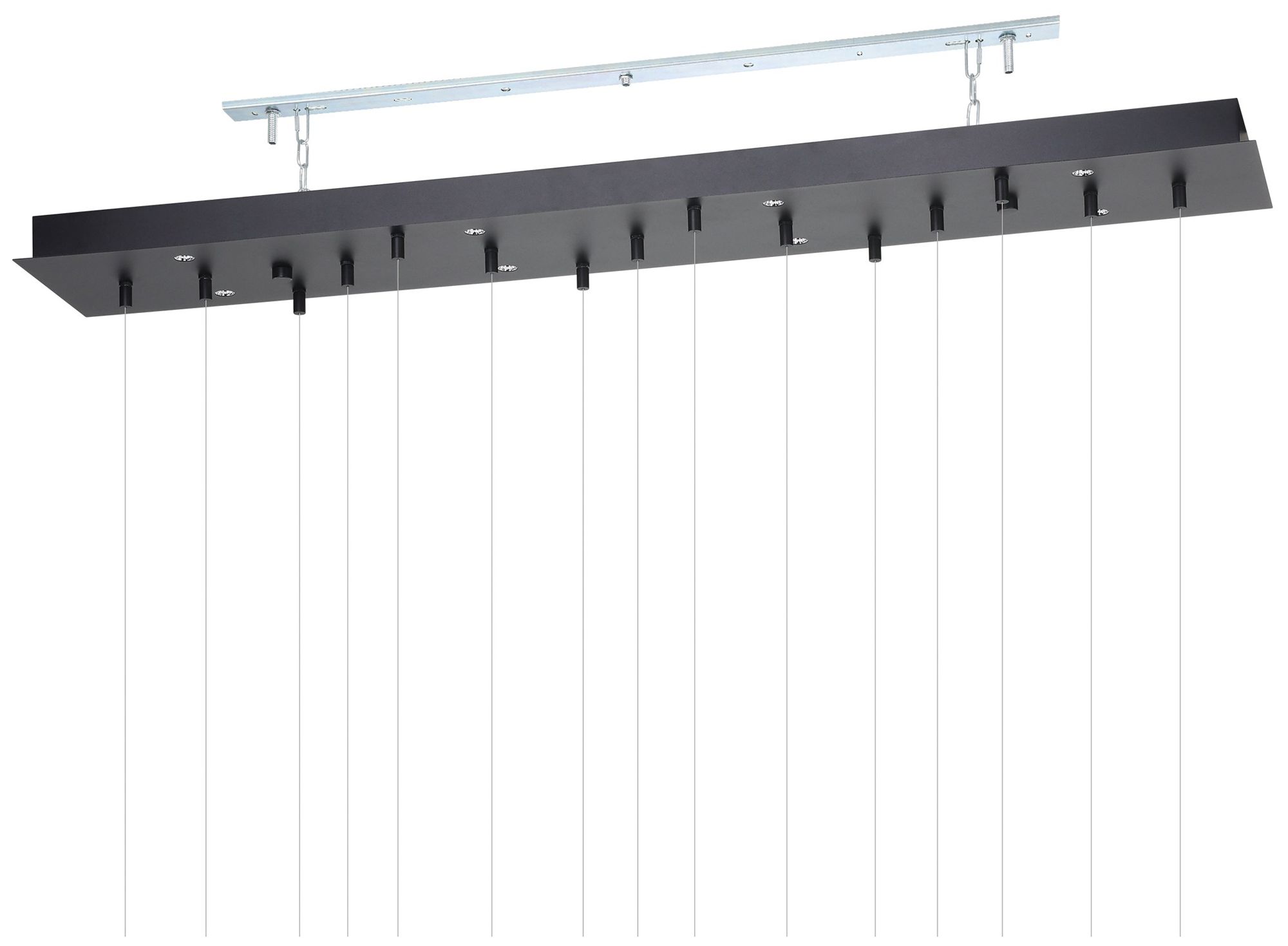 Image 5 Eglo Espardello 46" 8 Light Black LED Pendant with Clear Glass Shades more views