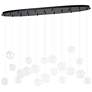 1_Eglo Espardello 58" 8 Light Black LED Pendant with Clear Glass Shades