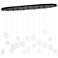 Eglo Espardello 58" 8 Light Black LED Pendant with Clear Glass Shades