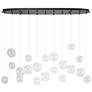 3_Eglo Espardello 58" 8 Light Black LED Pendant with Clear Glass Shades more views