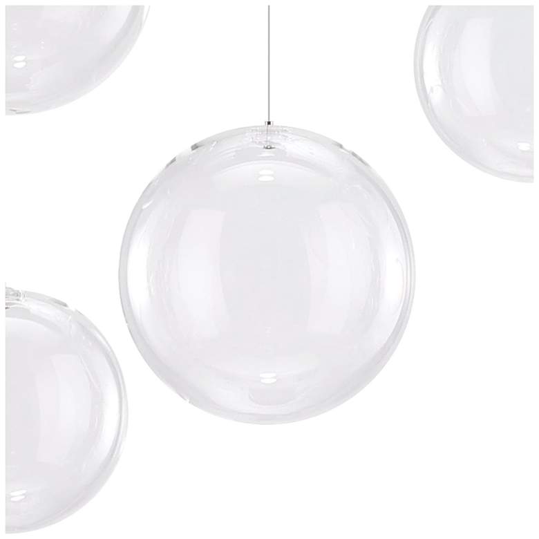 Image 4 Eglo Espardello 58" 8 Light Black LED Pendant with Clear Glass Shades more views