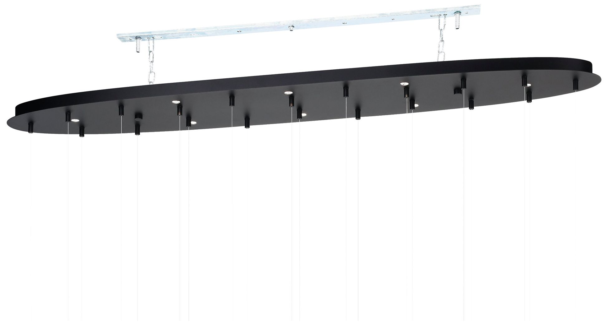 Image 5 Eglo Espardello 58" 8 Light Black LED Pendant with Clear Glass Shades more views