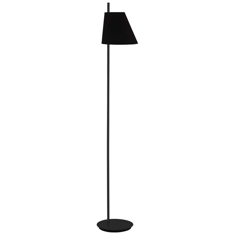 Image 3 Eglo Estaziona Structed Black Metal Floor Lamp