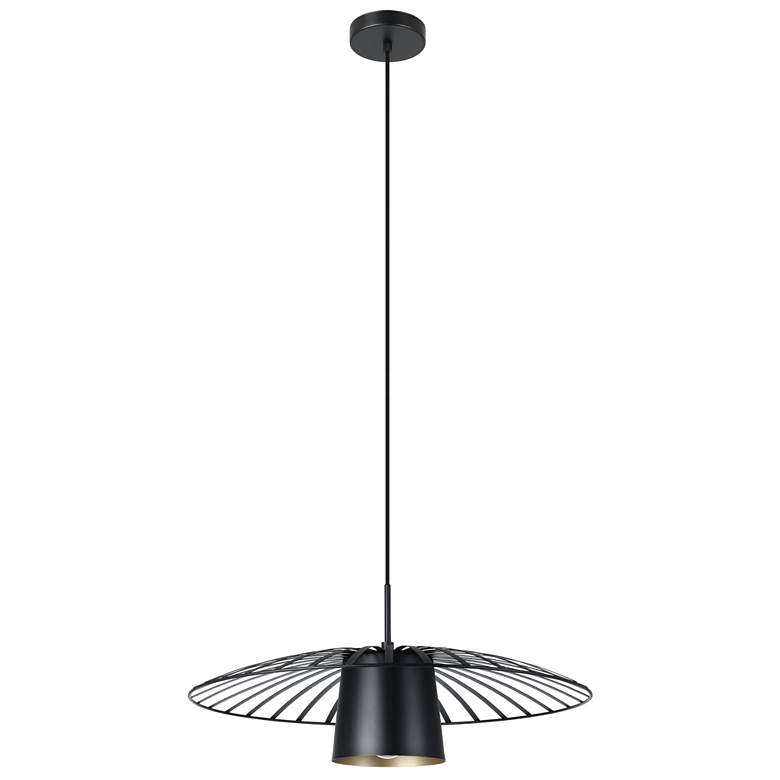Image 1 Eglo Felixkirk 22" 1 Light Black and Gold Pendant Light