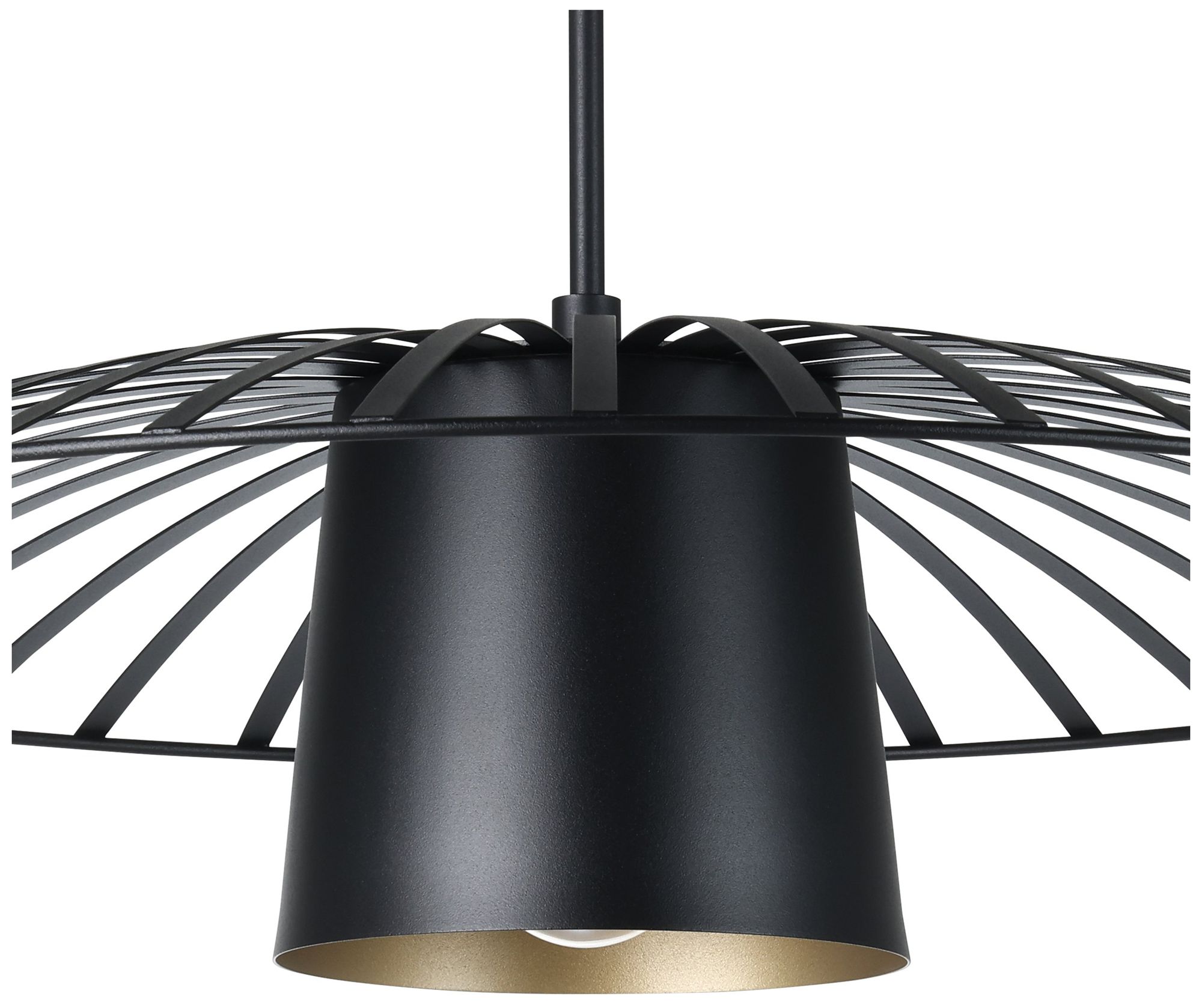 Thumbnail3 of Eglo Felixkirk 22" 1 Light Black and Gold Pendant Light more views
