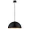 Eglo Gaetano 21" Wide Gold and Black Modern Dome LED Pendant