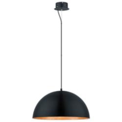 Eglo Gaetano 21" Wide Gold and Black Modern Dome LED Pendant