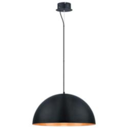 Eglo Gaetano 23 1/2" Wide Black Dome Modern LED Chandelier