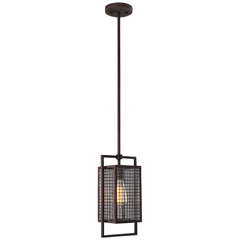 Image 2 Eglo Garraux 7" Wide Rust Pendant Light