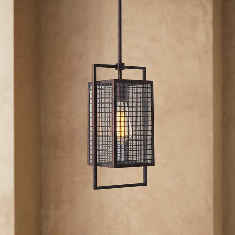 Image 1 Eglo Garraux 7" Wide Rust Pendant Light