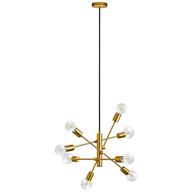 Eglo Gradoli 21 3/4&quot; Gold Finish 8-Light Modern Sputnik Pendant Light