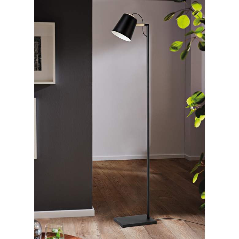 Image 1 Eglo Lacey Black Task Floor Lamp