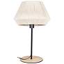 Eglo Lanier 11 1/2" High Black and Wood Woven Shade Modern Table Lamp