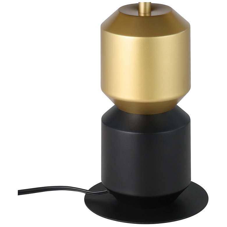 Image 4 Eglo Laurignano 20" Black and Gold Table Lamp With Fabric Shade more views
