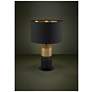 5_Eglo Laurignano 20" Black and Gold Table Lamp With Fabric Shade more views