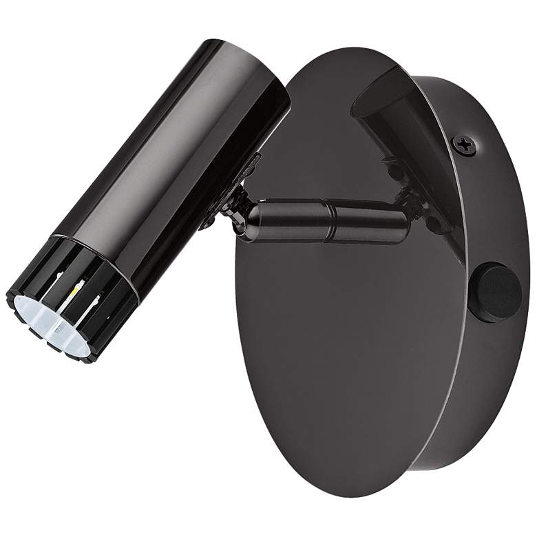 Image 1 Eglo Lianello 1-Light Black Chrome LED Wall Track Fixture
