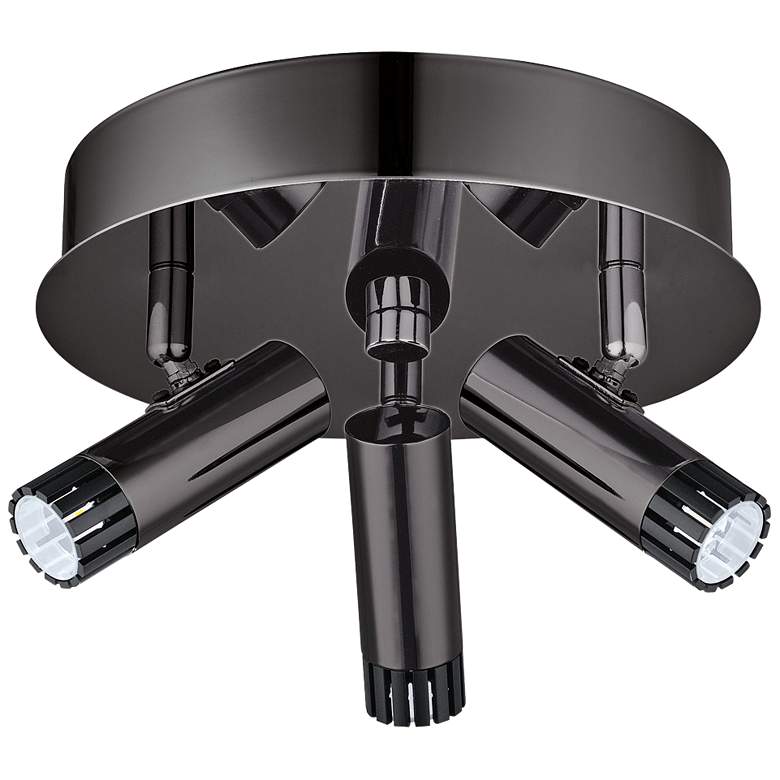 Image 1 Eglo Lianello 3-Light Black Chrome Round LED Track Fixture