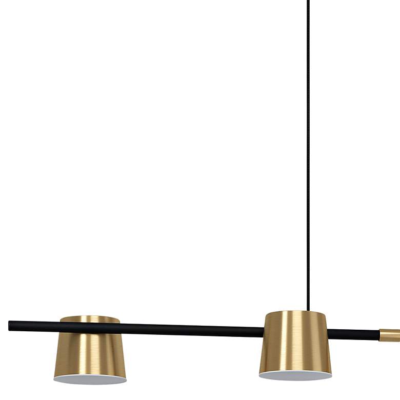 Image 3 Eglo Lighting Altamira 45 1/2" Black and Brass 4-Light Linear Pendant more views