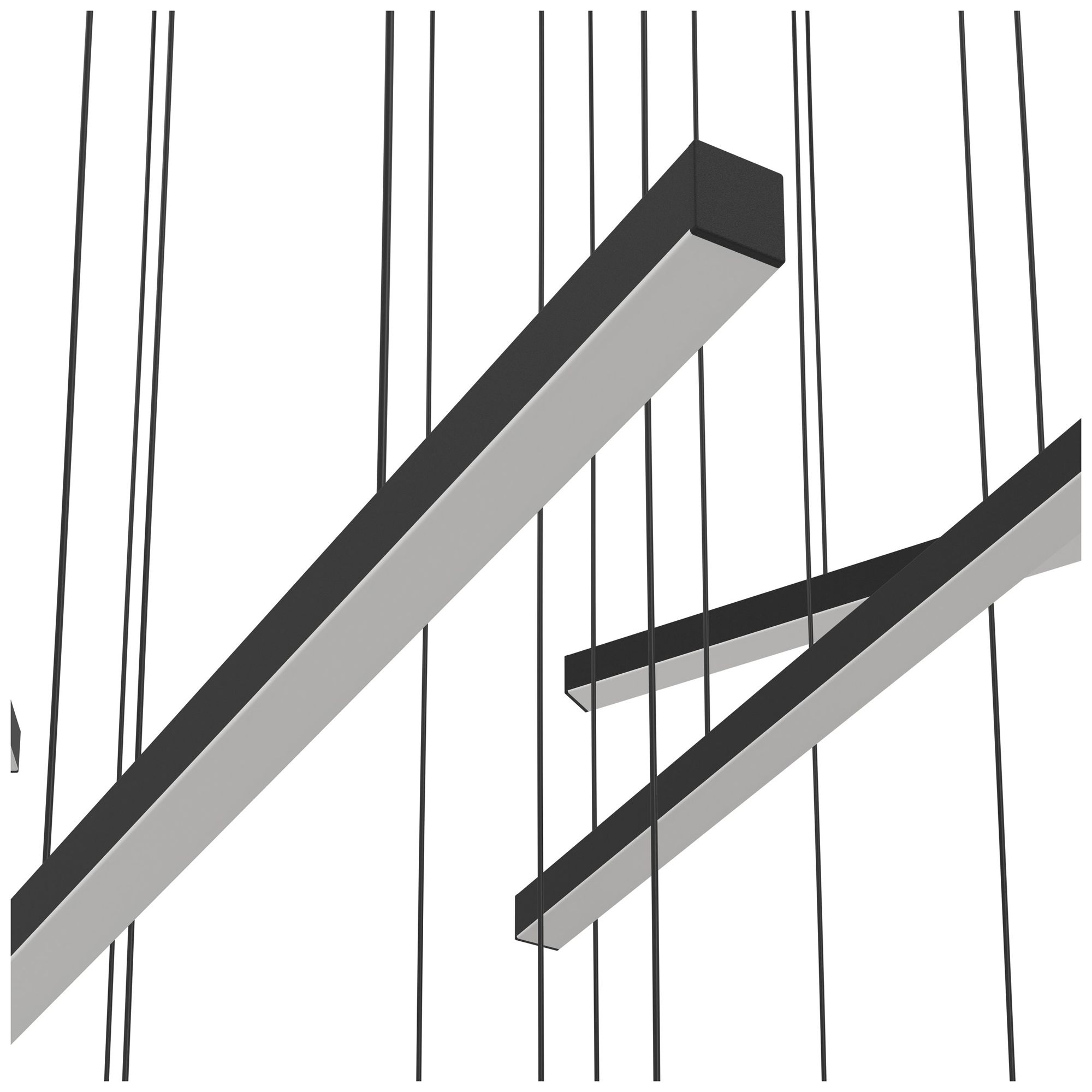 Image 3 Eglo Lindoza 12 Light Black LED Pendant Light more views