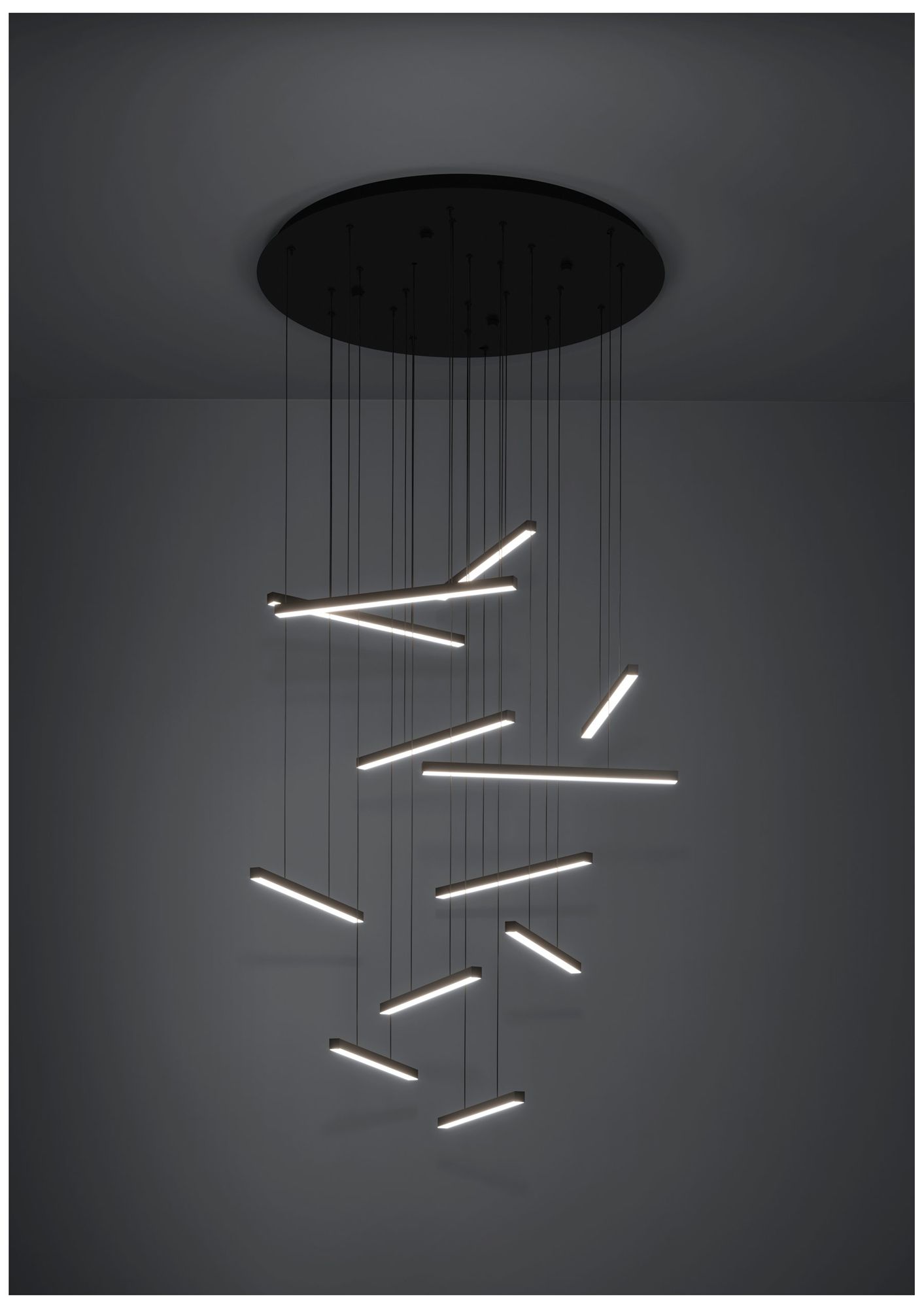 Image 4 Eglo Lindoza 12 Light Black LED Pendant Light more views