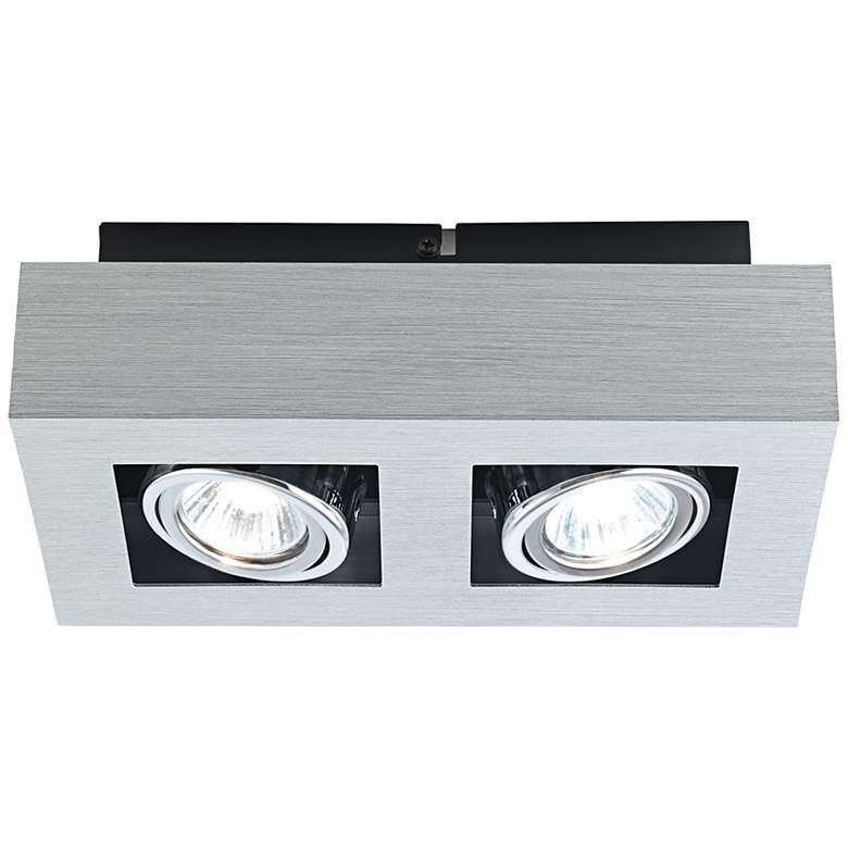 Image 1 Eglo Loke 2-Light Brushed Aluminum Track Fixture