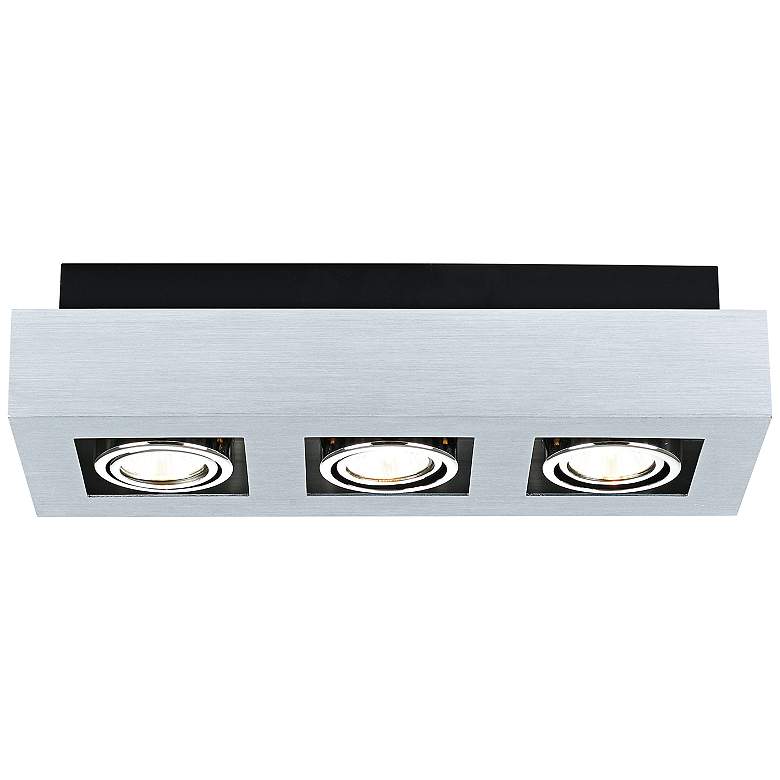 Image 1 Eglo Loke 3-Light Brushed Aluminum Track Fixture