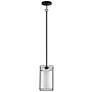 2_Eglo Loncino 6"W Black Mini Pendant w/ Dual Cylinder Shade
