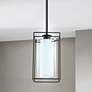 1_Eglo Loncino 6"W Black Mini Pendant w/ Dual Cylinder Shade
