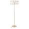 Eglo MacClenny 53 1/2" High Beige Shade Brushed Brass Floor Lamp