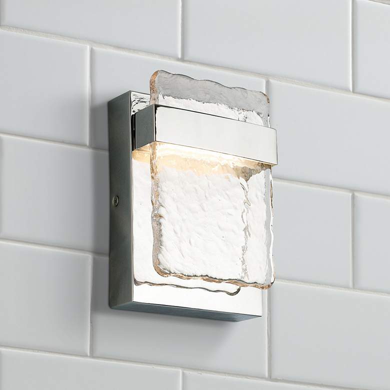 Image 1 Eglo Madrona 7" High Stainless Steel LED Wall Sconce
