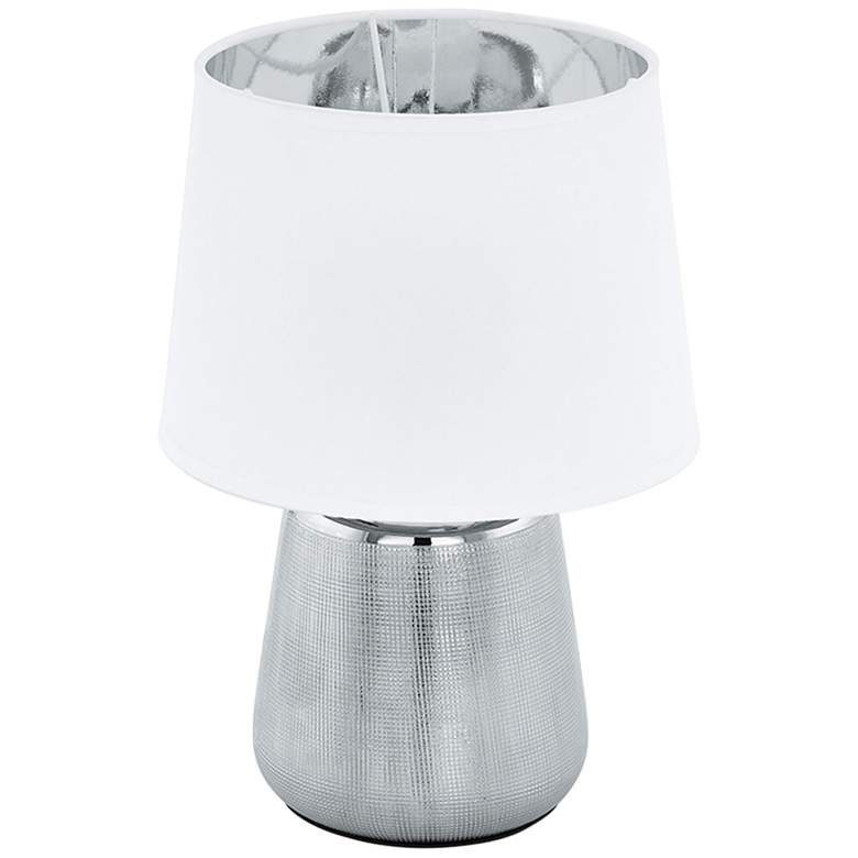 Image 1 Eglo Manalba 1 11 1/2 inch High Silver Ceramic Accent Table Lamp
