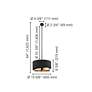 4_Eglo Manderline 17 3/4" Wide Modern Black and Brass Drum Pendant Light more views