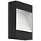 Eglo Manfria 11 3/4" High Black White LED Outdoor Wall Light