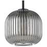 4_Eglo Mantunalle 1 35" 3 Light Black Pendant w/ Chrome Smoked Glass Shades more views