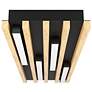 4_Eglo Marreira 30" 4 Light Wood and Black Flush Mount more views