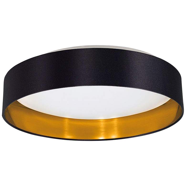 Image 3 Eglo Maserlo 16" Wide Black and Gold LED Ceiling Light