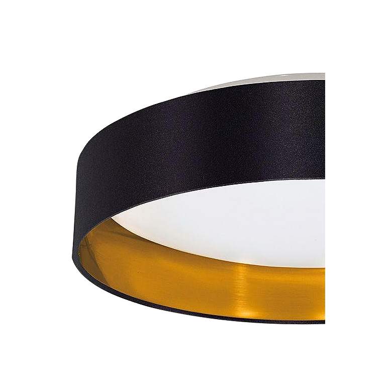 Image 4 Eglo Maserlo 16" Wide Black and Gold LED Ceiling Light more views