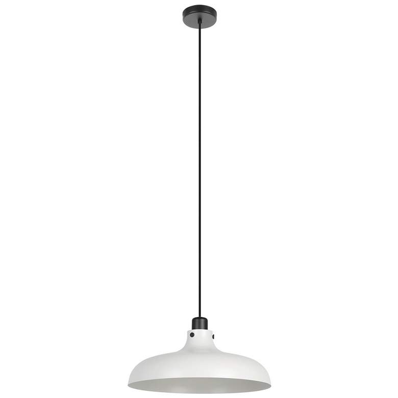Image 1 Eglo Matlock 1 Light Black and Light Gray Pendant Light