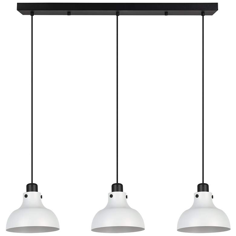 Image 1 Eglo Matlock 3 Light Black and Light Gray Pendant Light
