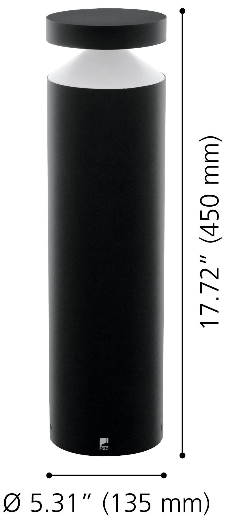 Image 2 Eglo Melzo 17-inch Black LED Outdoor Bol more views