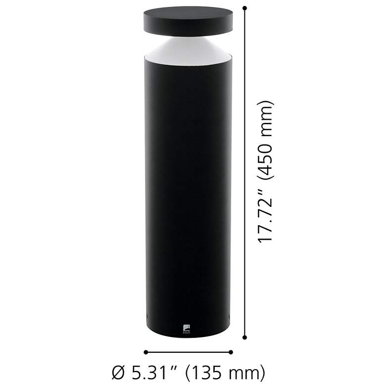 Image 2 Eglo Melzo 17-inch Black LED Outdoor Bol more views