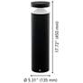 2_Eglo Melzo 17-inch Black LED Outdoor Bol more views