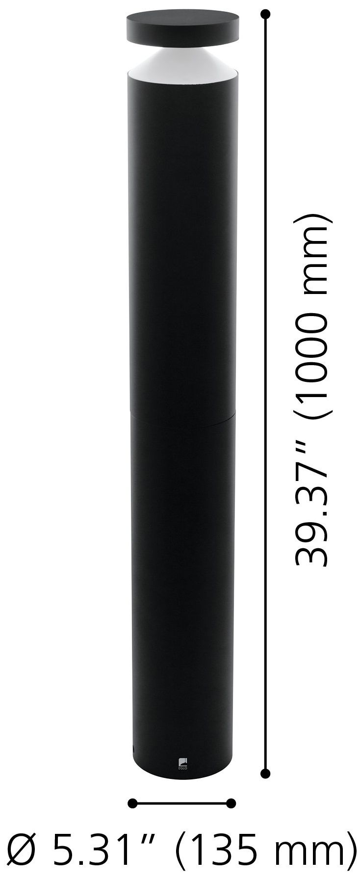 Image 2 Eglo Melzo 39-inch Black LED Outdoor Bol more views