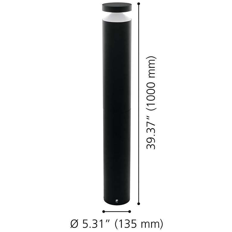 Image 2 Eglo Melzo 39-inch Black LED Outdoor Bol more views